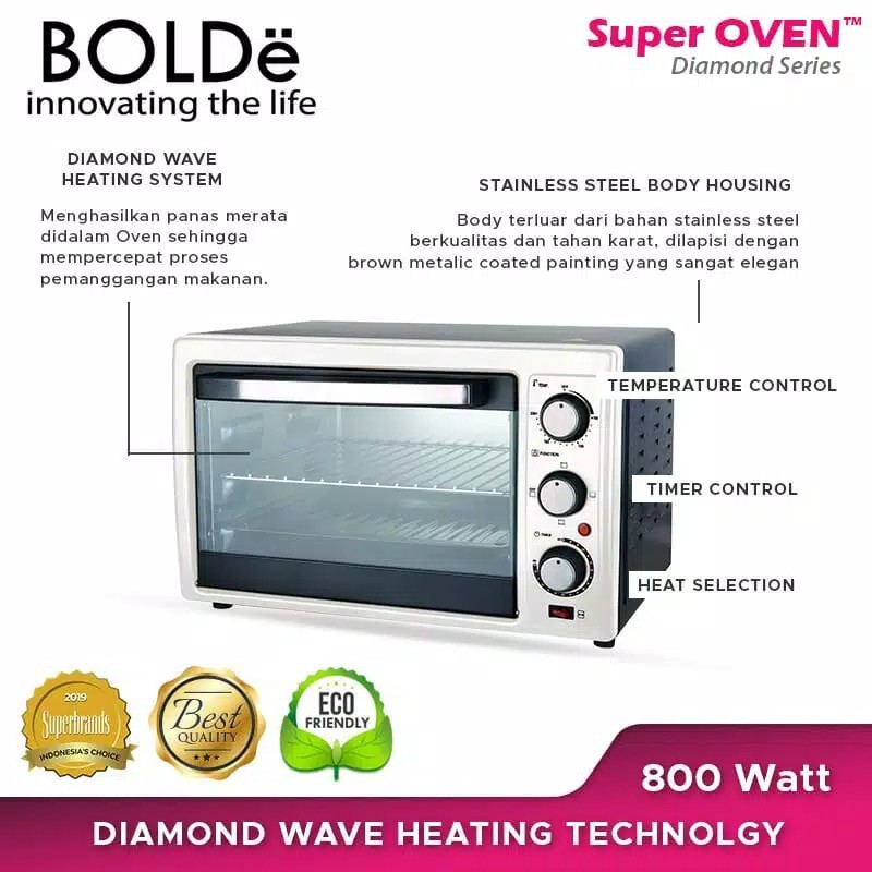 Bolde Super Oven Diamond Series 22 L - Putih